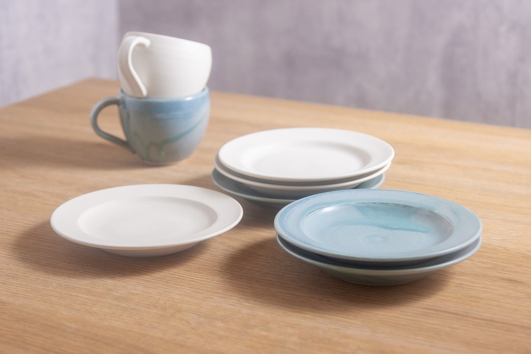 B板14cm（彩色/白雾面） - 盘子/餐盘/盘架 - 陶 白色