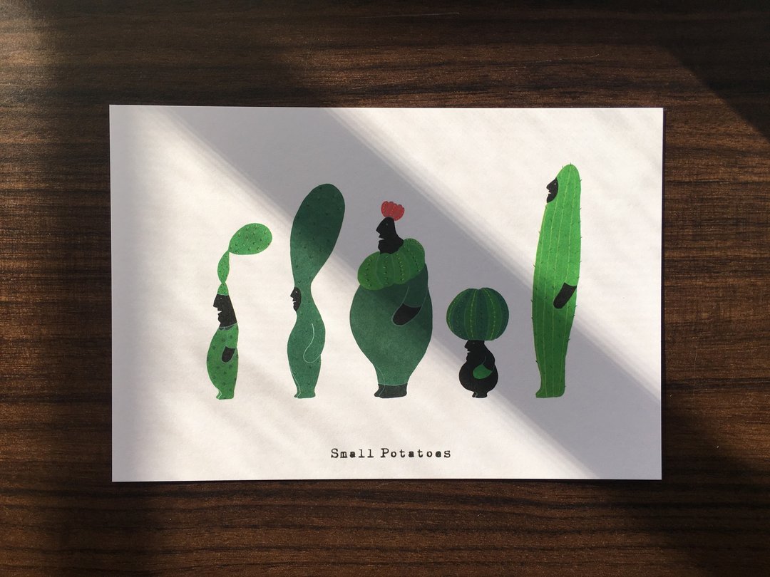 Small Potatoes 明信片/仙人掌/努尔哈刺"Nurhaci" - 卡片/明信片 - 纸 白色