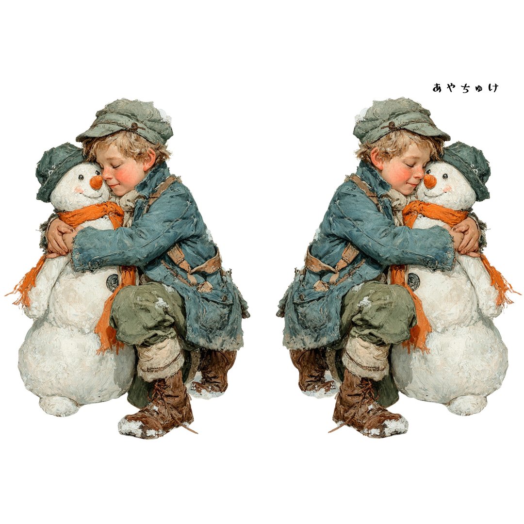 【11月新品2】08-108-0190 人物贴纸 圣诞复古风 - 贴纸 - 纸 