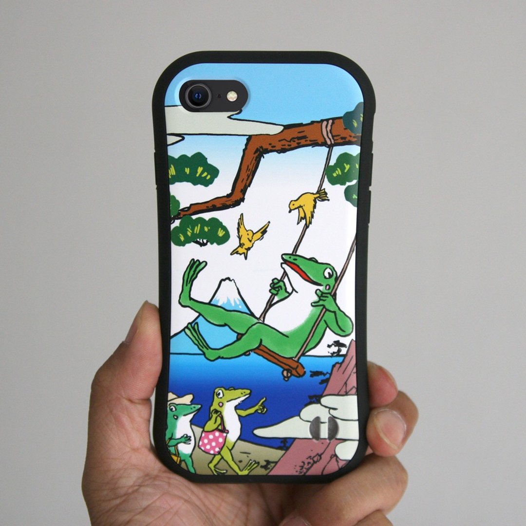 Grip iPhone Case Blue Frog is a swing - 手机壳/手机套 - 塑料 绿色