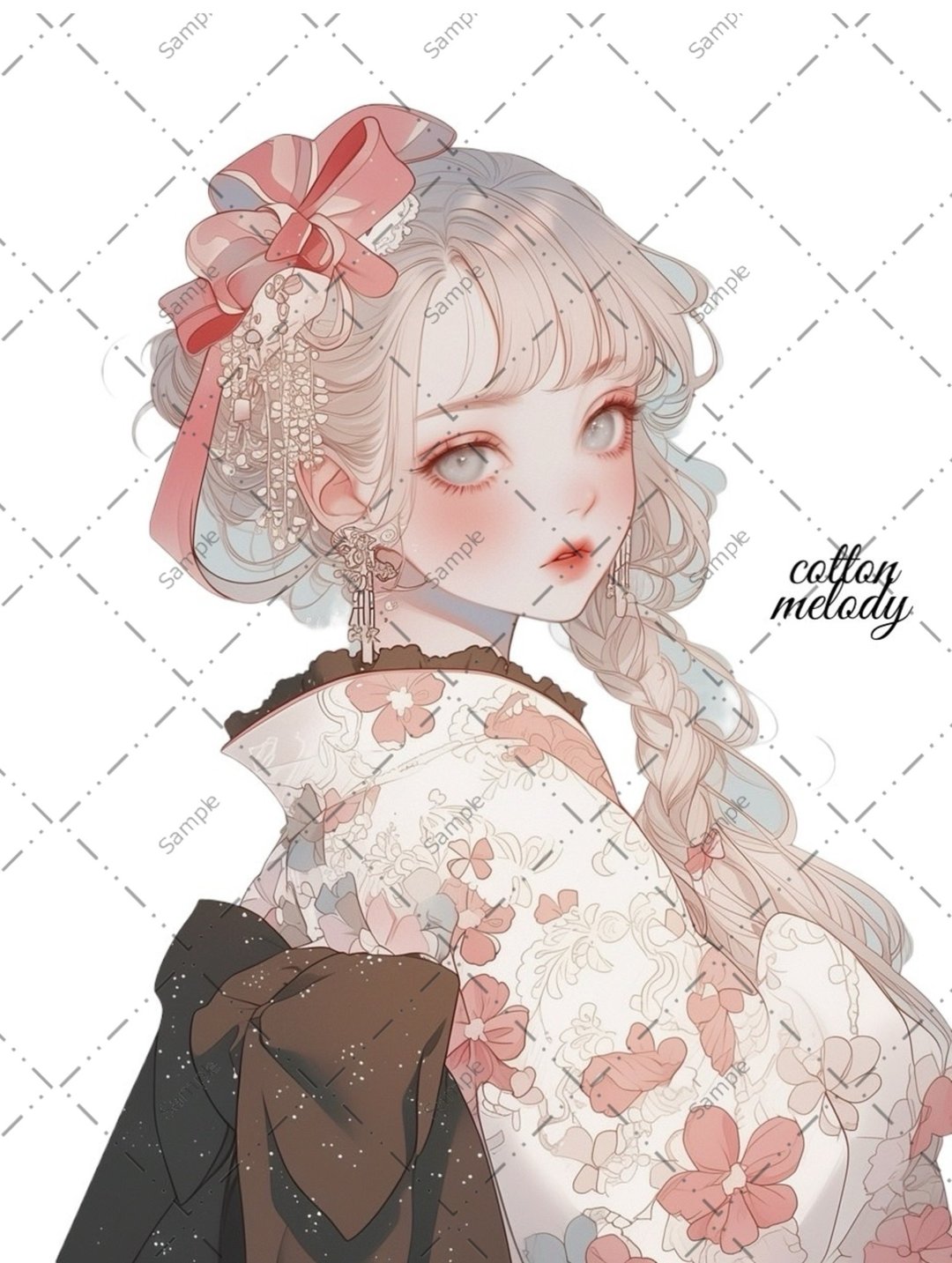 original sticker no.1304 人物贴纸 原创贴纸 人物插画贴纸 女孩贴纸 原创人物贴纸 - 贴纸 - 纸 