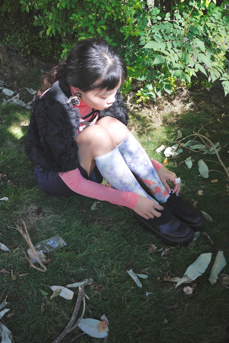 野餐夏绿蒂小腿袜 - 袜子 - 聚酯纤维 