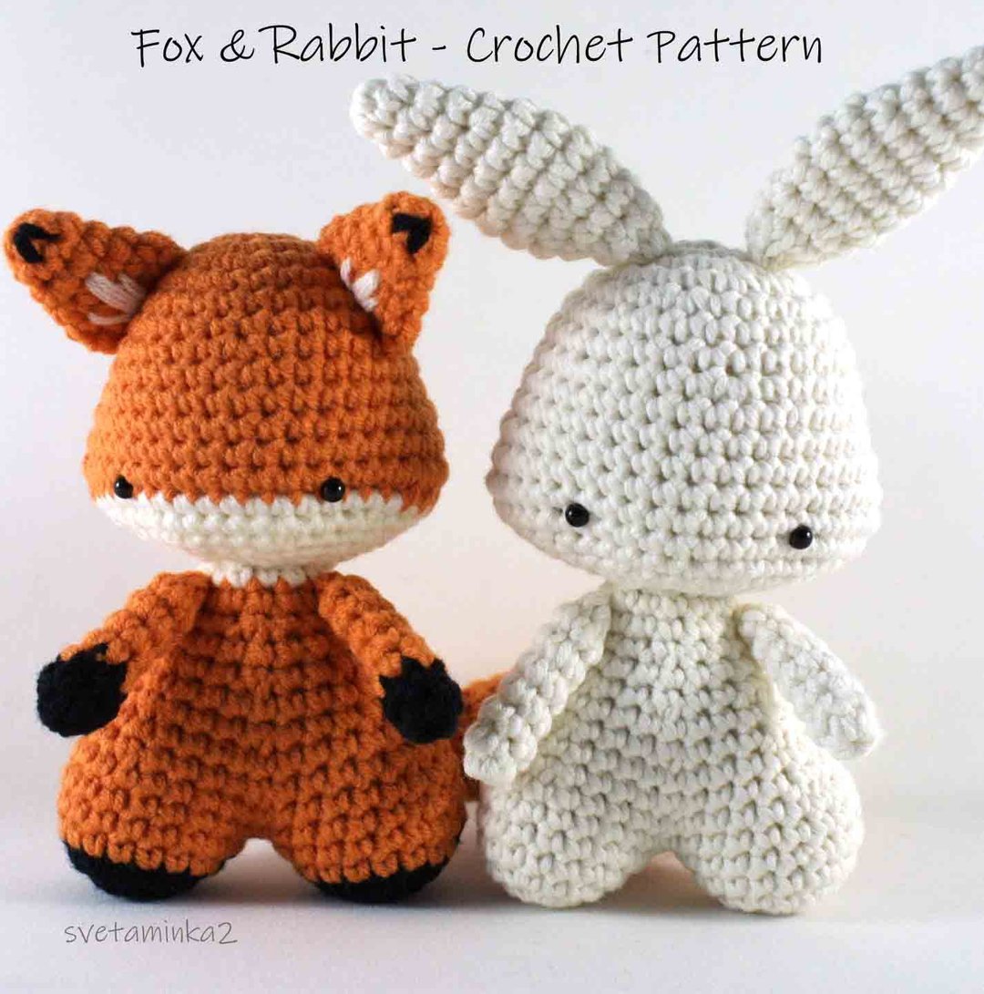 Crochet Fox Pattern Crochet Rabbit Pattern Amigurumi Fox Amigurumi Rabbit - 手工艺教程/工具书 - 其他材质 