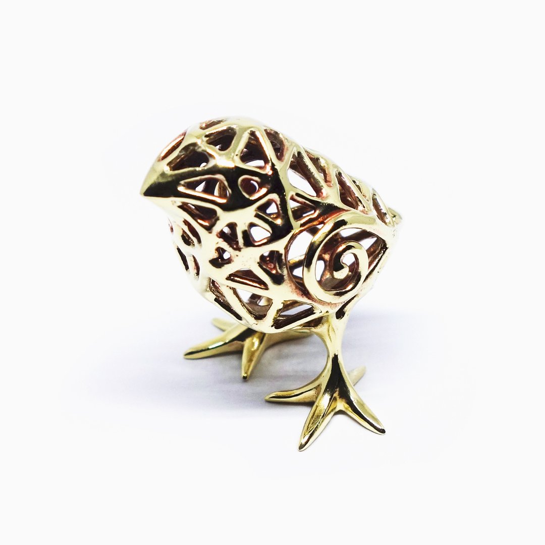 Golden chick -Brass-【Pio by Parakee】金色小雞家飾-黄銅- - 摆饰 - 其他金属 金色