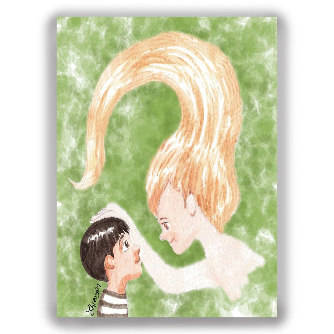 手绘插画万用卡/明信片/卡片/插画卡--精灵仙子 - 卡片/明信片 - 纸 绿色