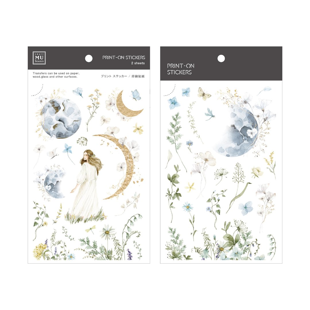 【Print-On Stickers 转印贴纸】no.272 - 贴纸 - 其他材质 蓝色