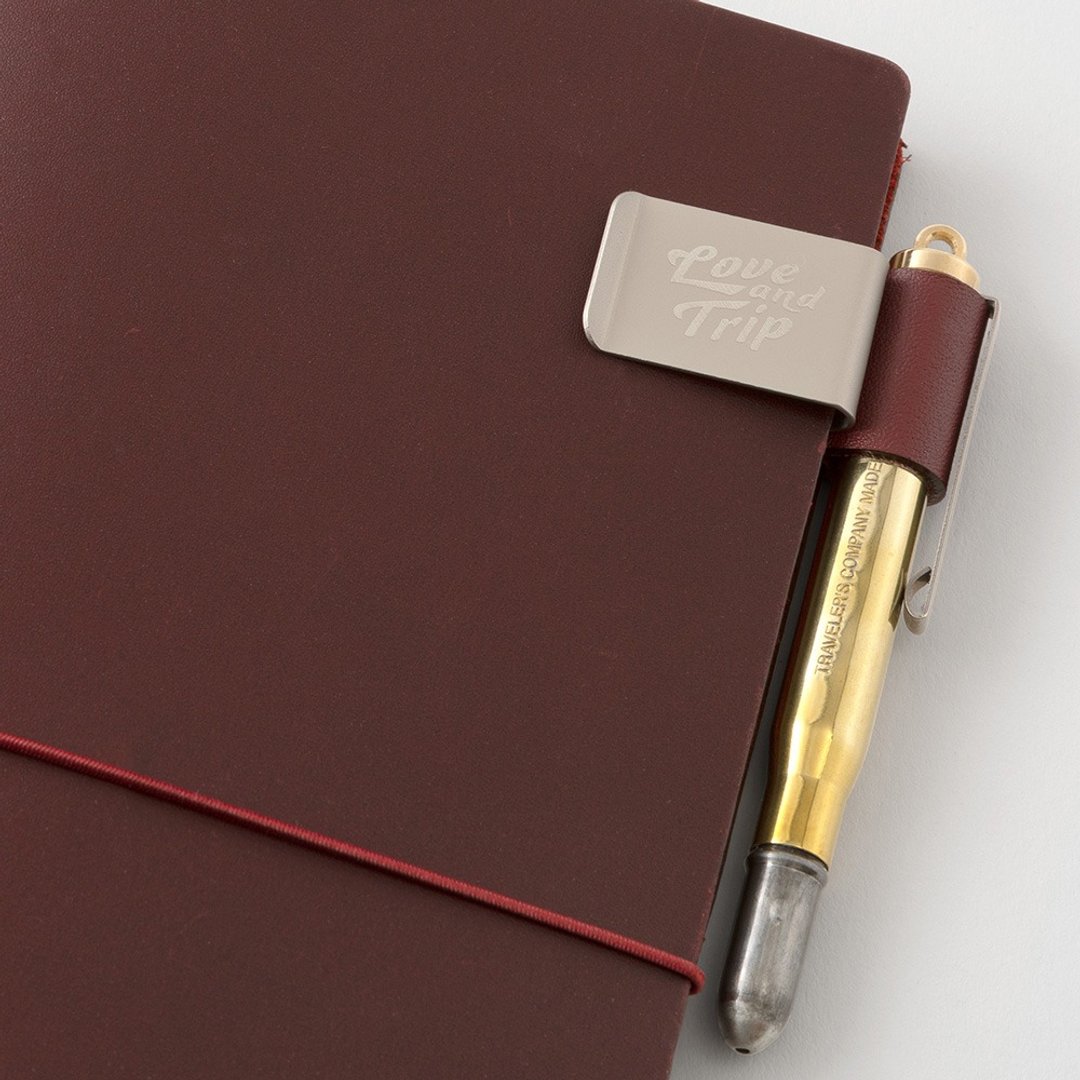 Traveler's Notebook LOVE AND TRIP 限定笔套-红 - 铅笔盒/笔袋 - 真皮 红色