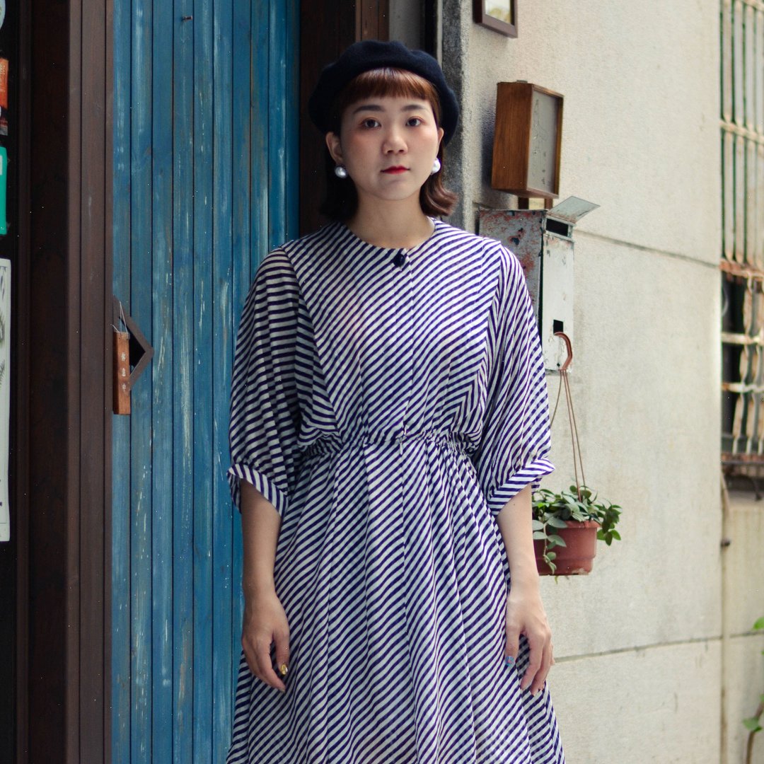 斜雨 |  古着短袖洋服 - 洋装/连衣裙 - 其他材质 多色