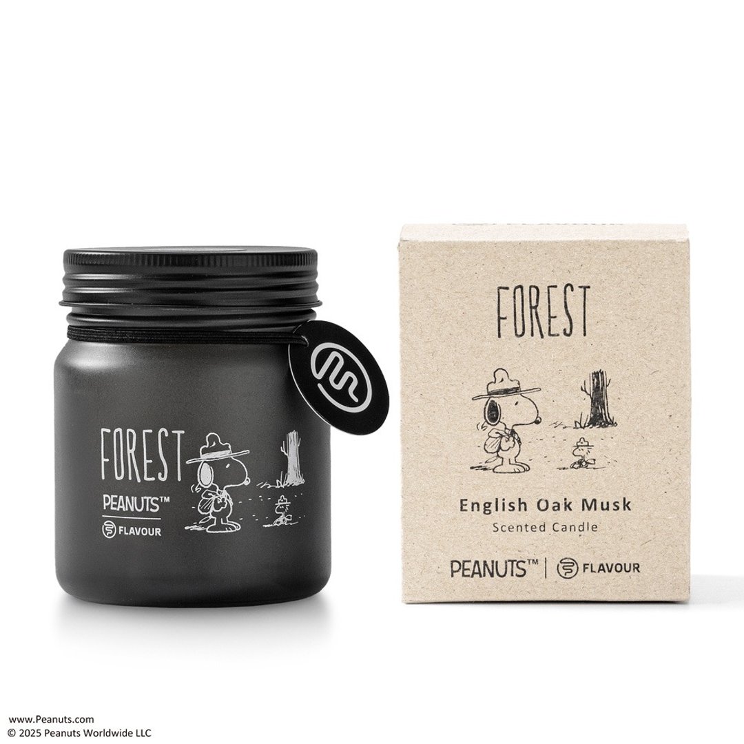 【FLAVOUR】FOREST | 香氛蜡烛 | 橡木麝香调 - 香薰/精油/线香 - 浓缩/萃取物 黑色
