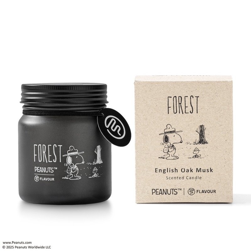 【FLAVOUR】FOREST | 香氛蜡烛 | 橡木麝香调 - 香薰/精油/线香 - 浓缩/萃取物 黑色