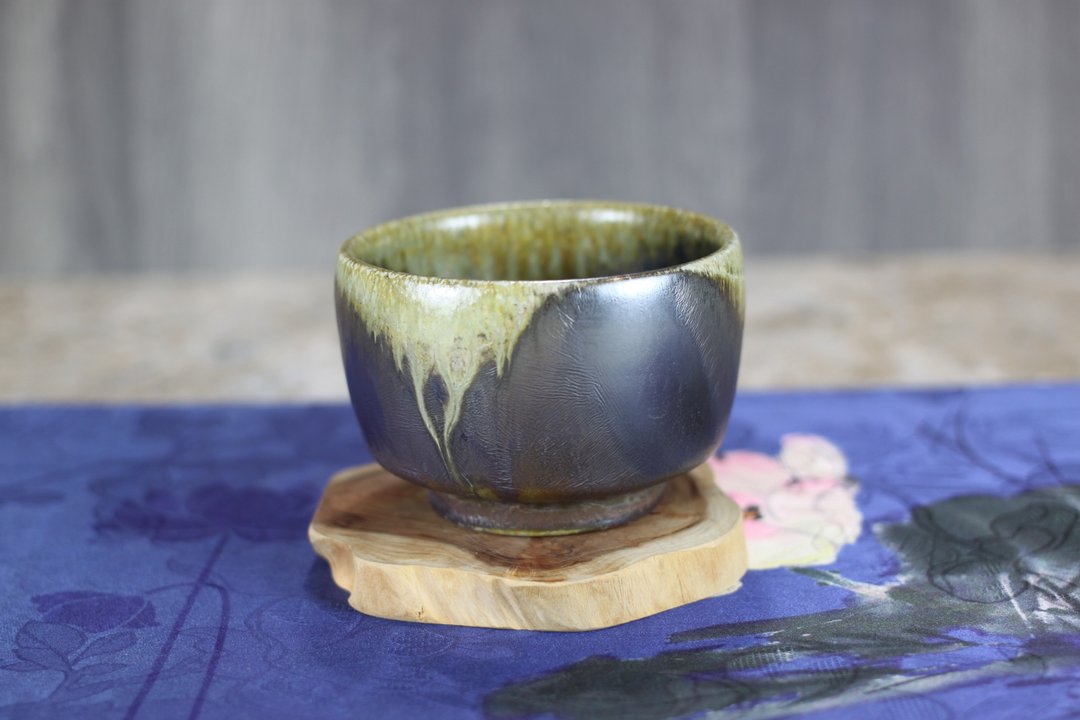 【沐春生活】微瑕疵 天然落灰 柴烧茶碗 名家叶敏祥手作 150ml - 茶具/茶杯 - 瓷 