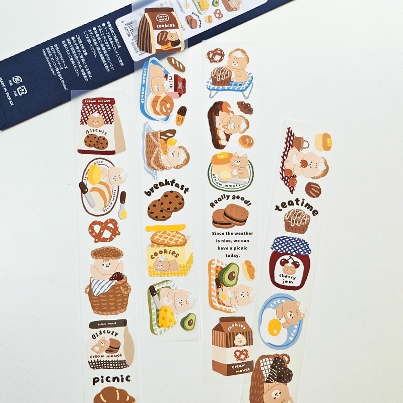 PET 胶带 | creammouse | 法式野餐 - 纸胶带 - 纸 多色