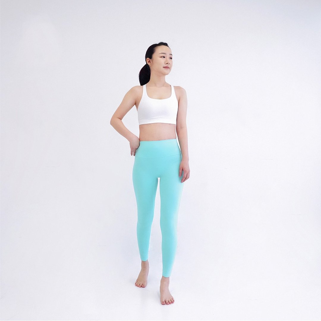 【Mukasa】FITNESS 高弹运动紧身裤 - 薄荷绿 - MUK-22961 - 女装瑜珈服 - 其他材质 绿色