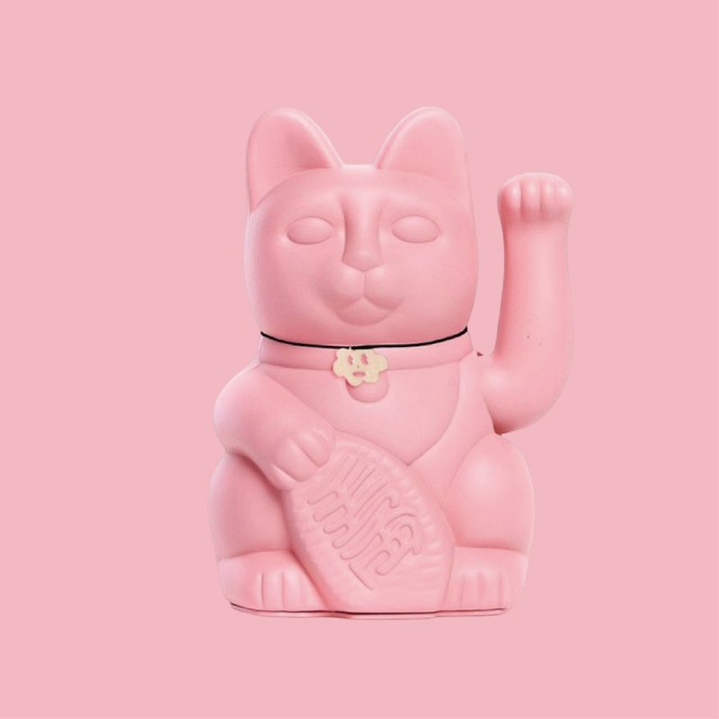 【Diminuto Cielo 招财猫】 Tiny Sky 幸运招财猫 - 淡粉色 18CM - 玩偶/公仔 - 其他材质 粉红色