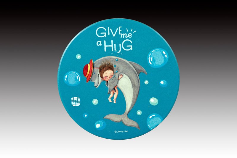 几米 拥抱 日日吸水杯垫 海豚 - 杯垫 - 瓷 蓝色