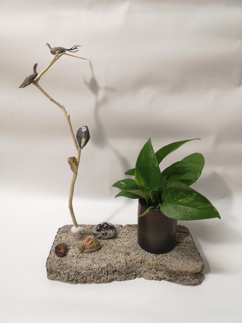 -蛀蛀石- 花台 花座 展示架  盆栽架 多肉植物 花架 置物台 - 摆饰 - 其他材质 卡其色