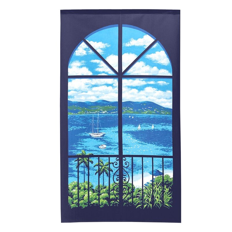 日本制コスモ长门帘帆船海景 - 门帘/门牌 - 其他人造纤维 