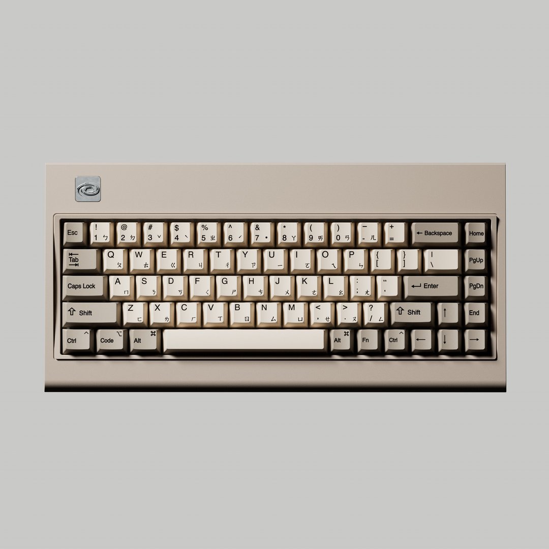 【VortexKeyboard】Model M 65 三模蓝牙 2.4G 机械式键盘 复古键盘 - 电脑配件 - 塑料 卡其色