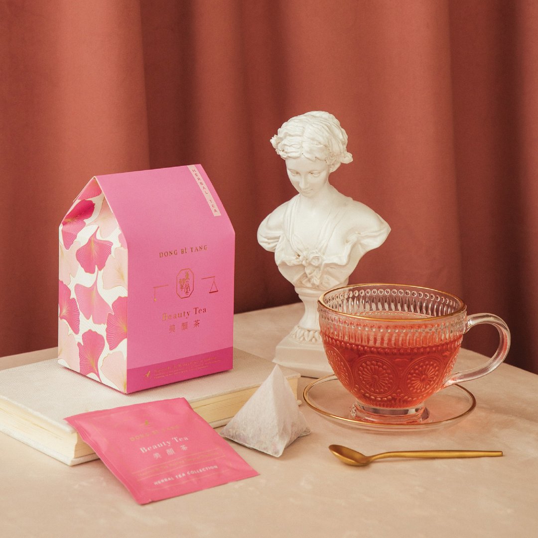 顶级汉方养生美颜茶 Beauty Tea - 茶 - 纸 粉红色