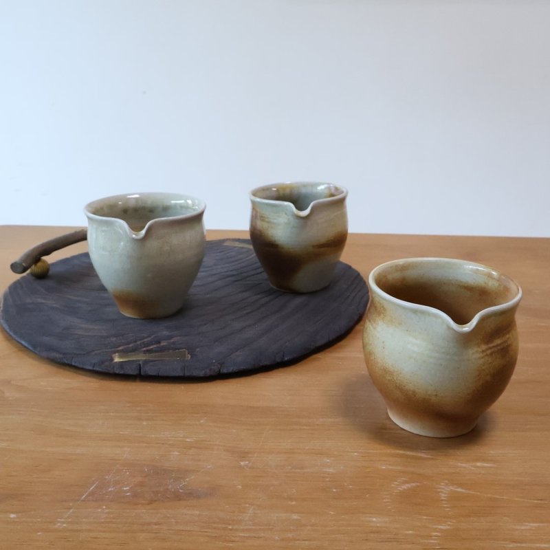 漠尘 柴烧陶茶海 - 茶具/茶杯 - 陶 咖啡色