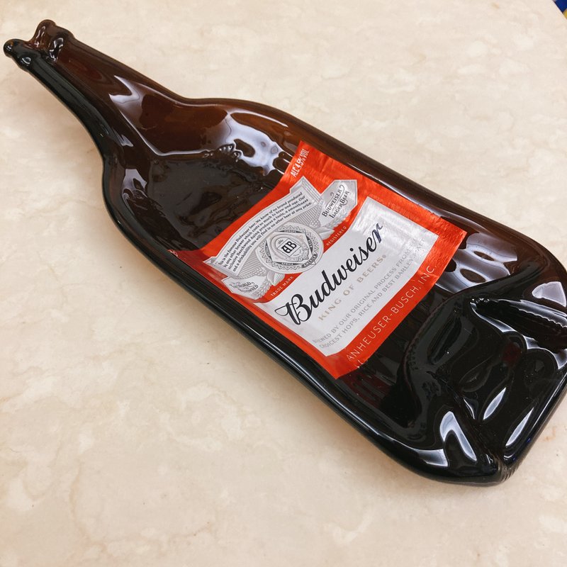 百威啤酒Budweiser 酒瓶盘 收纳盘 - 收纳用品 - 玻璃 