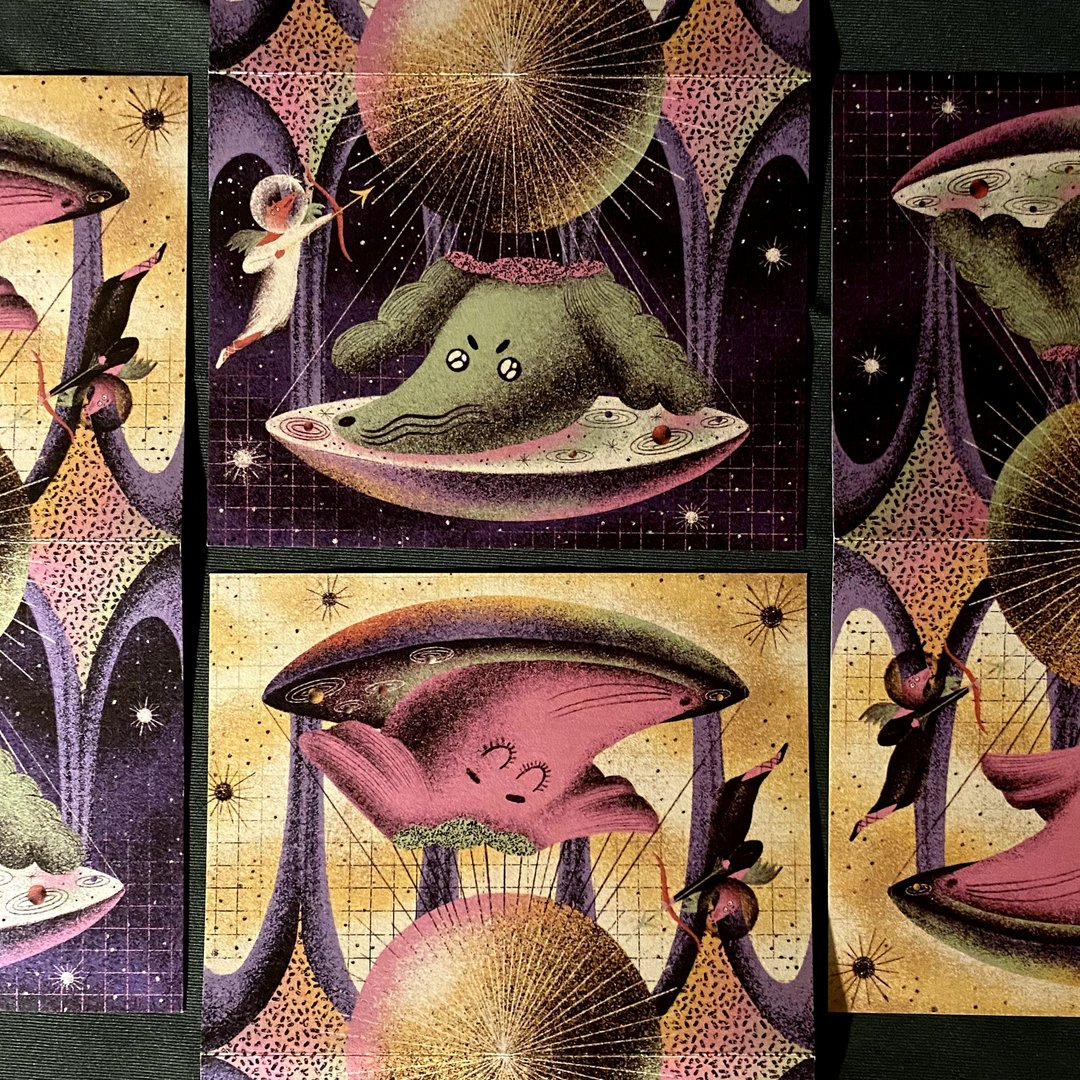 Sophia Ji 穿越宇宙の爱 卡片 - 卡片/明信片 - 纸 多色