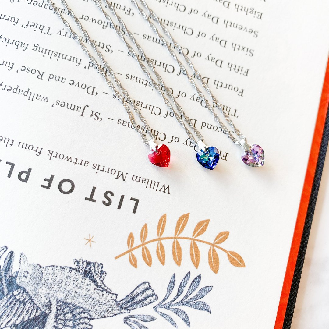 Silver / Swarovski Little Heart Choker Necklace SV285S - 项链 - 其他金属 银色