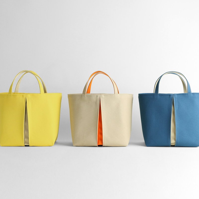 KOSHO ougi pleats 帆布托特包 YT 京都设计 轻量款 衬棉布 磁扣 - 手提包/手提袋 - 棉．麻 黄色