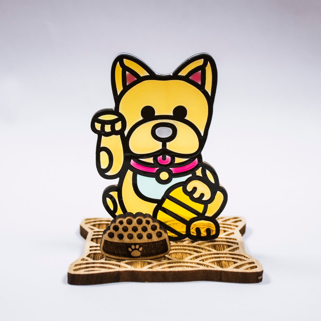 招福唐狗 座台式 - 摆饰 - 树脂 多色