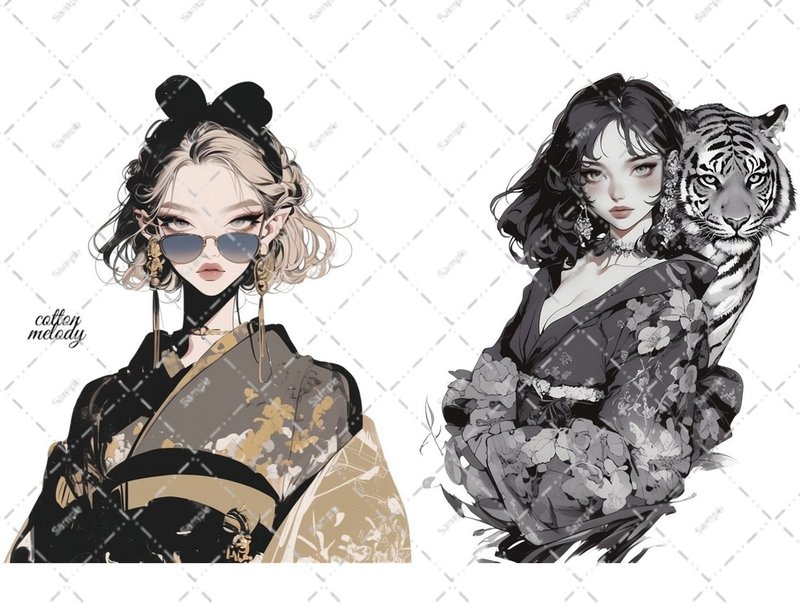 原创贴纸 no.6824 人物贴纸 原创贴纸 人物贴纸 女孩贴纸 原创人物贴纸 - 贴纸 - 纸 