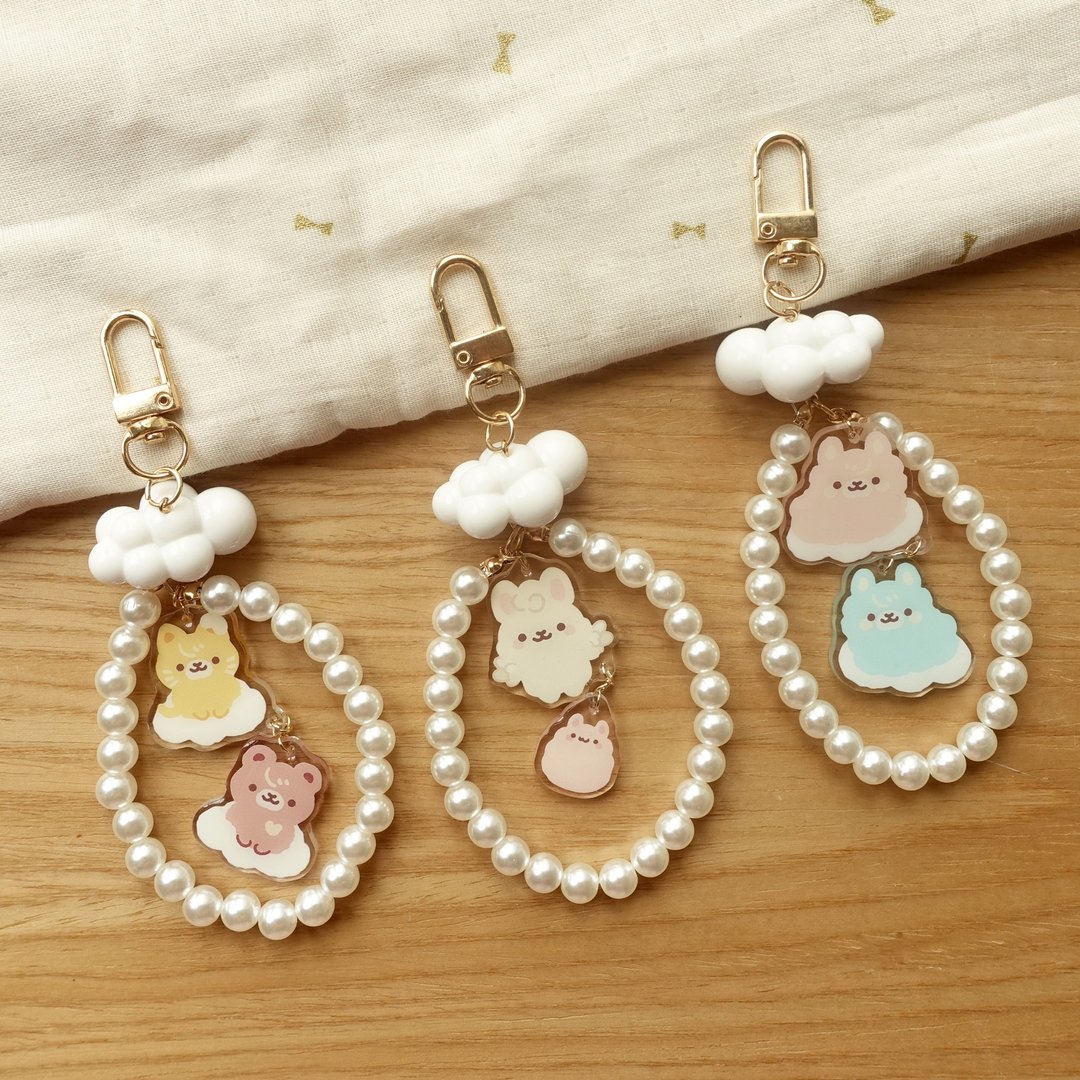 │大云朵│吊饰│挂件│钥匙圈│饰品│手作│小红书 - 钥匙链/钥匙包 - 塑料 多色