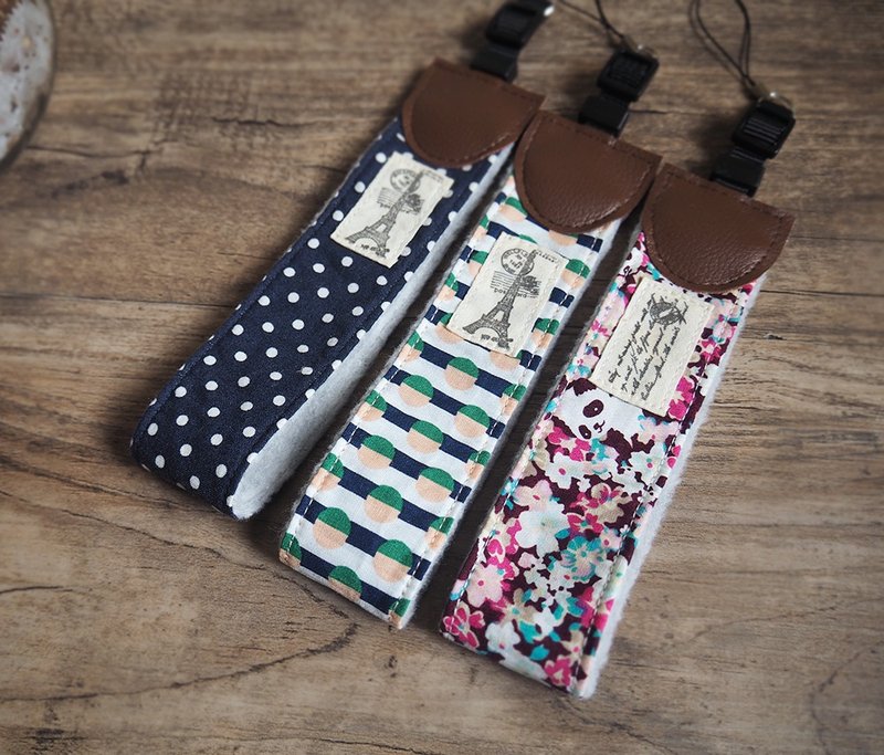 现货 | D 手作相机手腕带 相机绳 相机带 手机带 - 挂绳/吊绳 - 棉．麻 蓝色