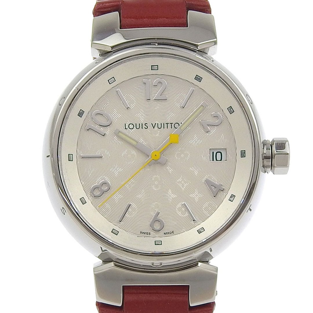 【日本直送】LOUIS VUITTON 路易威登 Tambour 全息腕表 日期显示 Q1313 不锈钢x Monogram Vernis 石英机芯 【二手】 - 女表 - 不锈钢 银色