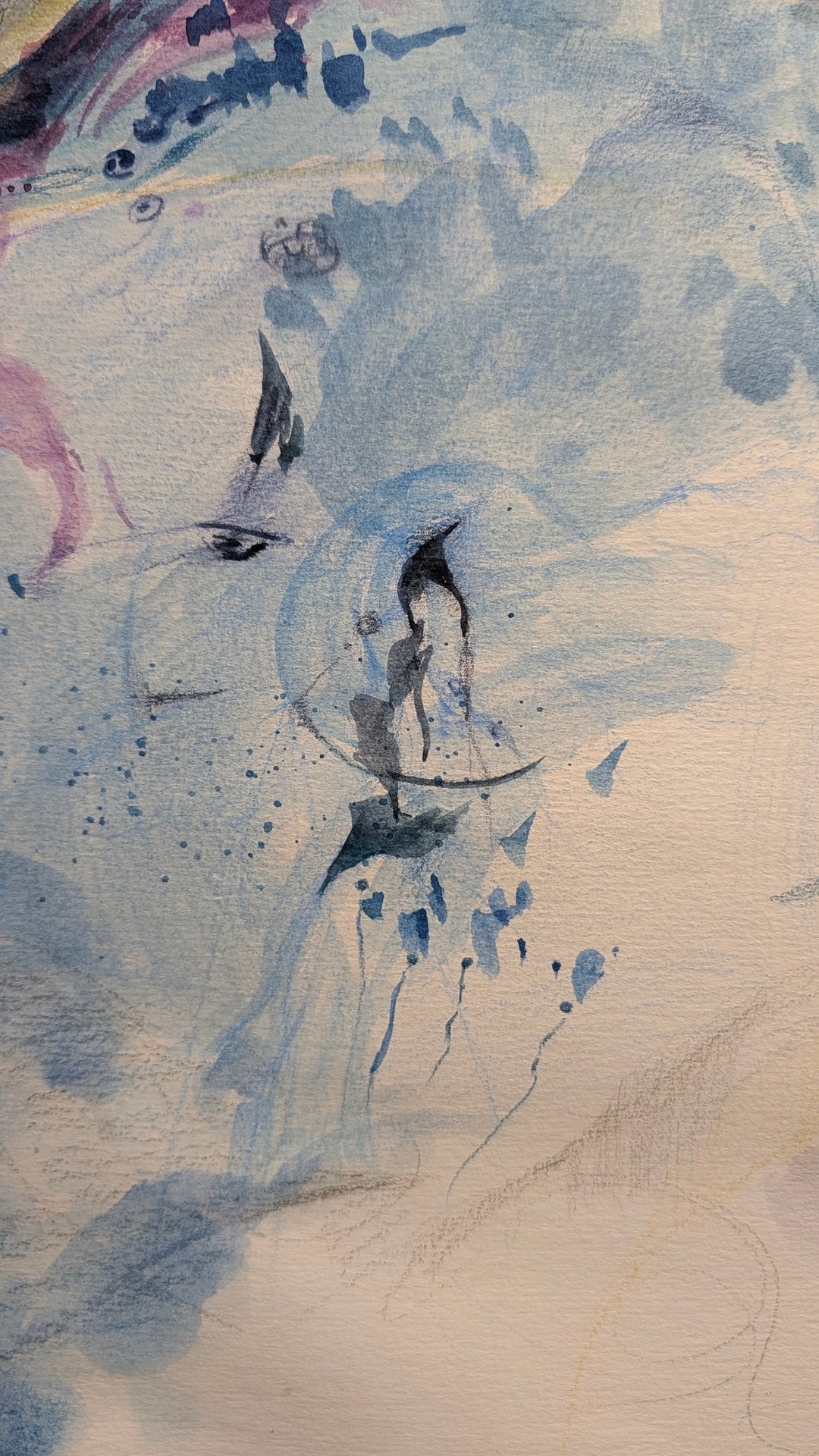 【召唤】蓝色手绘原画 水彩、色铅笔 - 海报/装饰画/版画 - 纸 