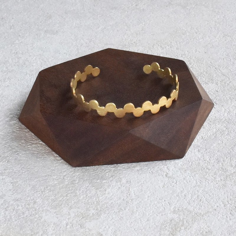 黄铜波浪复古感手环 - 手链/手环 - 铜/黄铜 金色