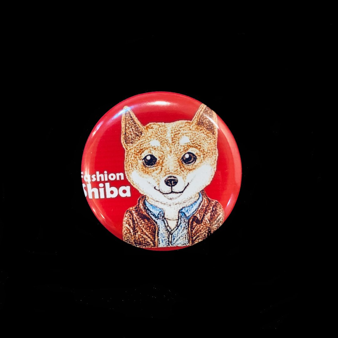 手绘插画小胸章小徽章别针 | 时尚猫狗~柴犬 - 徽章/别针 - 其他金属 