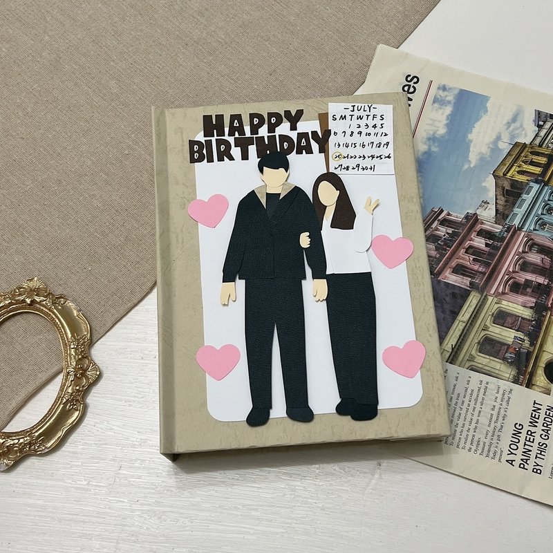 定制手工书 情人节礼物 生日礼物 卡片 手工卡片 回忆录 相册 - 订制画像 - 纸 多色