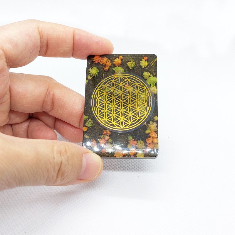 【宇能】手机奥岗,透石膏,银次石墨,碧玺,干燥花, 电磁波负能转换 - 手机配件 - 水晶 黑色