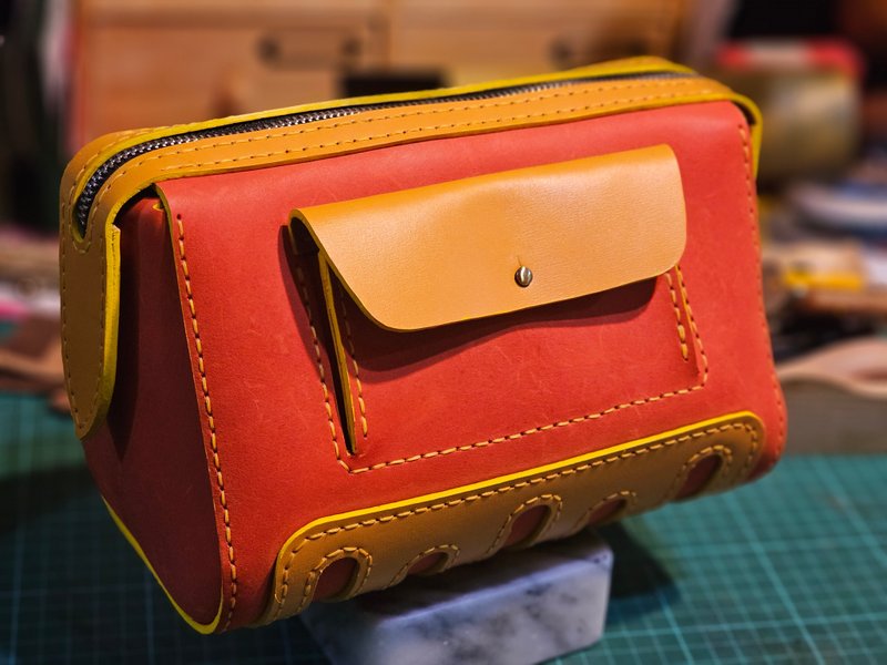 GWC草世木手作 超大手工真皮化妆包 - 化妆包/杂物包 - 真皮 