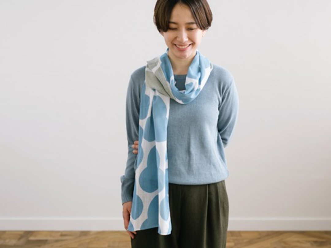 Gauze stole Kasane's color ~ Winter calm ~ - 丝巾 - 其他材质 