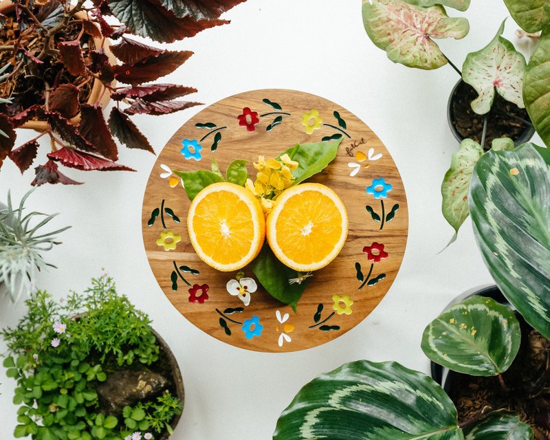 Gypsy Dance Teak Tray Size L - 浅碟/小碟子 - 木头 咖啡色