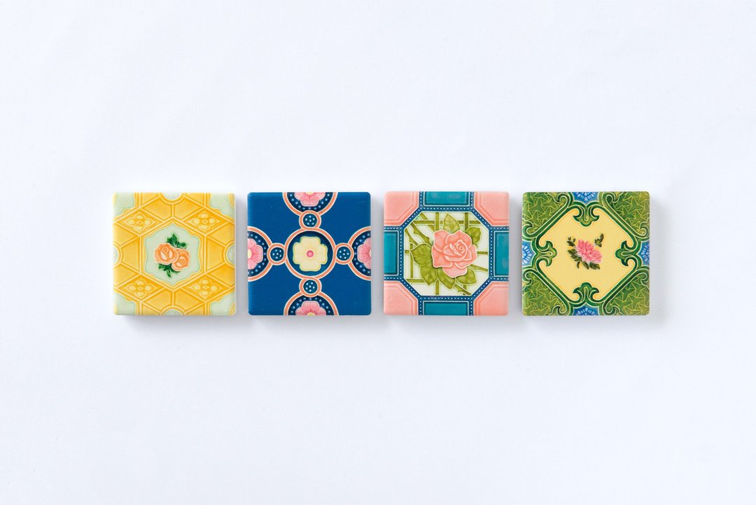 Taiwan Brick Museum x Pinkoi Limited Color Taiwan Tile Magnet //// Reservation Sale ・ Ship from 3/25 //// - 冰箱贴/磁贴 - 瓷 多色
