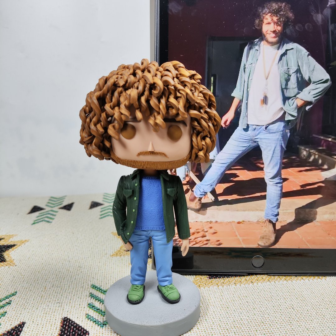 纯手工定制美国Funko Pop 自画肖像公仔娃娃男朋友老公生日礼物 - 玩偶/公仔 - 粘土 多色