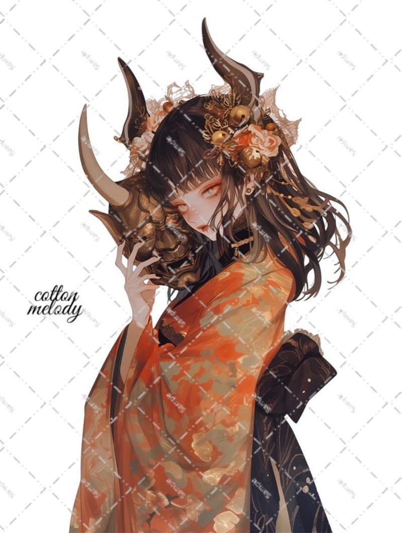 original sticker no.5504 人物贴纸 原创贴纸 人物贴纸 女孩贴纸 原创人物贴纸 - 贴纸 - 纸 