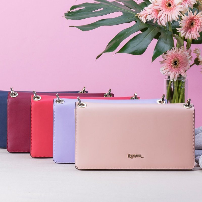 真皮女百搭长方包/手提包/侧背包/斜挎包/宽肩带时尚单肩背包 - 手提包/手提袋 - 真皮 