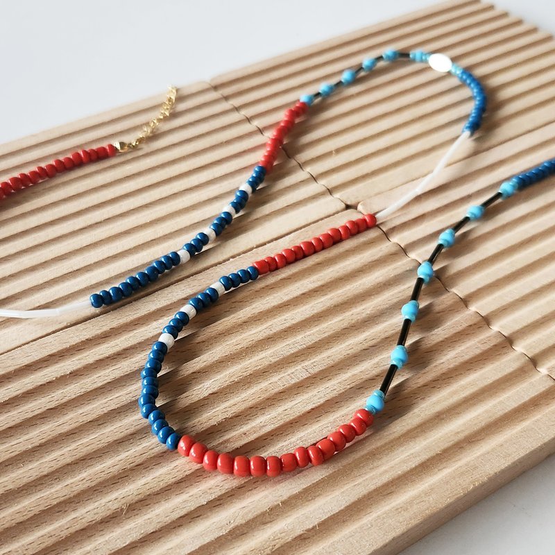 甜橙初梦 Sweet Orange Dream  | 手工串珠项链 - 项链 - 其他材质 多色