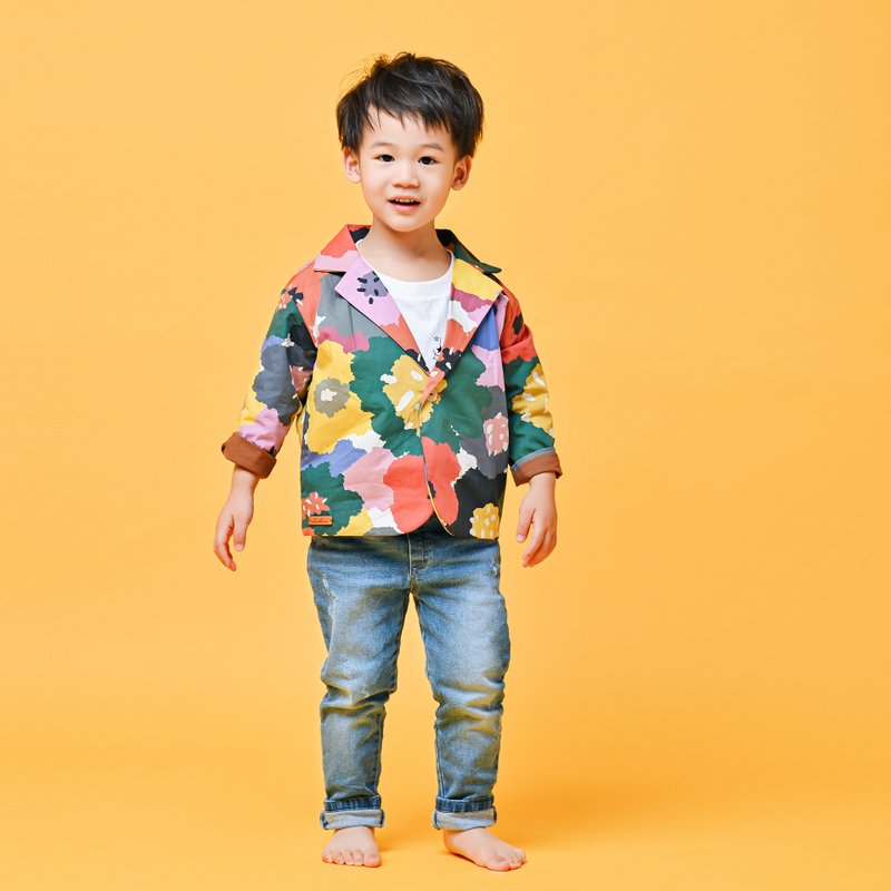 Baby Boss 类西装外套-薄棉手工儿童西外 秋冬过年春节亲子父子装 - 童装外套 - 棉 
