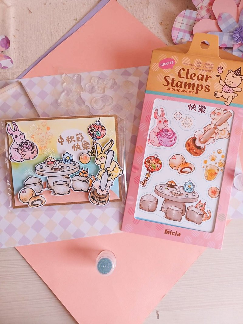 透明印章-中秋节捣蛋玉兔 CPM-147 - 印章/印台 - 其他材质 