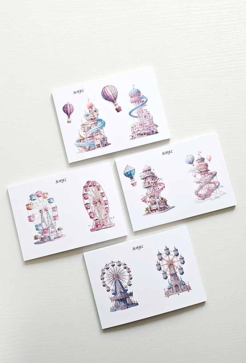 梦幻天空公园贴纸组 - 便条纸/标签贴 - 纸 多色
