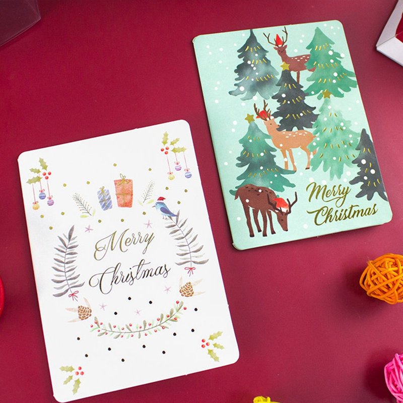耶诞卡片/祝福感谢贺卡/创意可爱万用卡(01-04) - 卡片/明信片 - 纸 